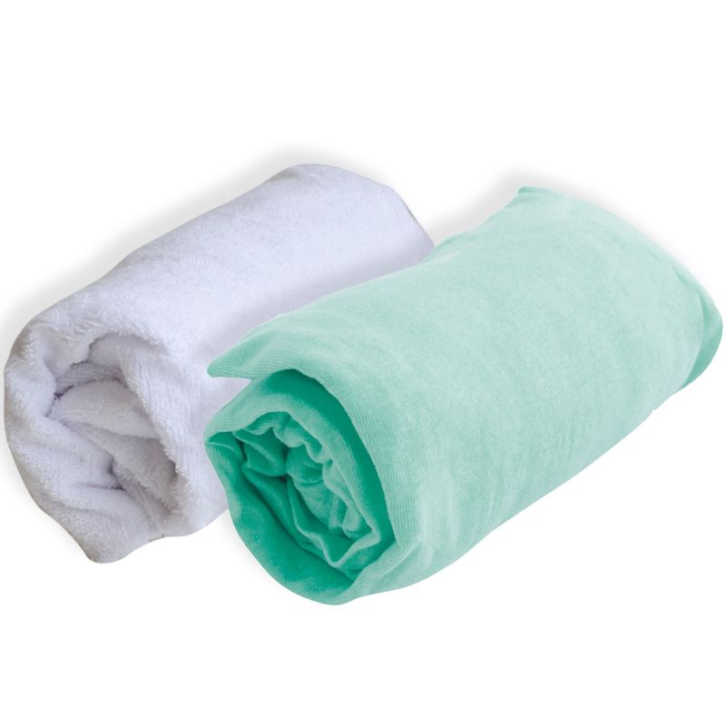 Lot alèse et drap housse aqua (70 x 140 cm) Domiva