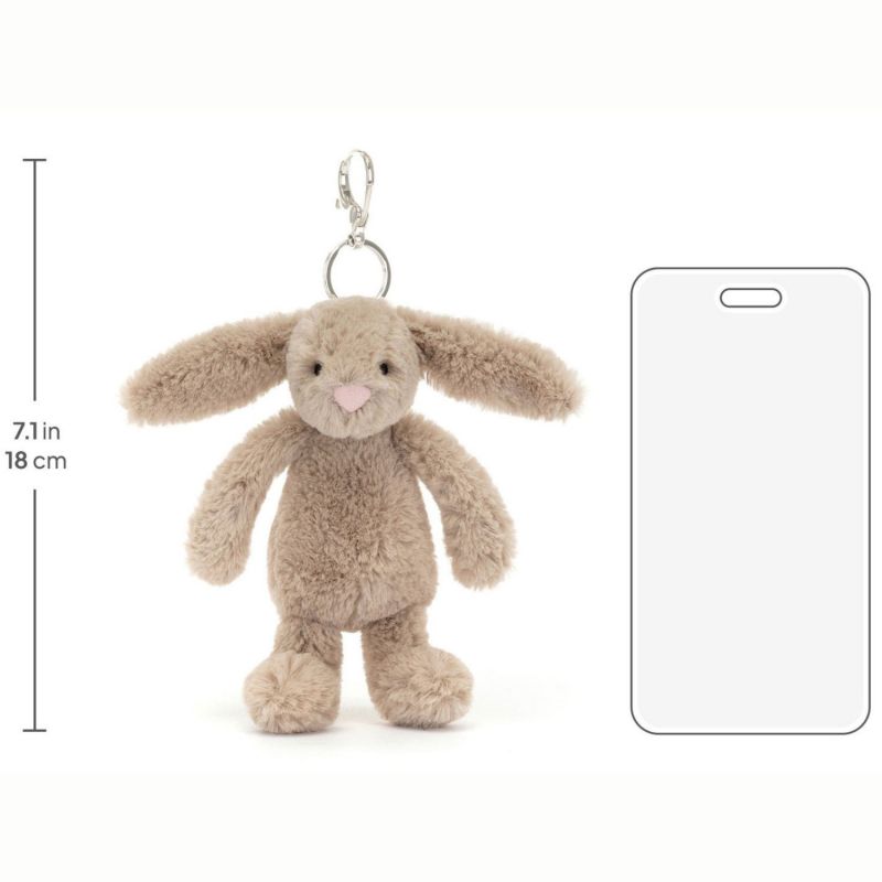 Porte-clé Bashful Lapin Beige Jellycat Produit 5
