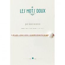 Bracelet message en morse Princesse (perles en pâte de verre)  par Les Mots Doux