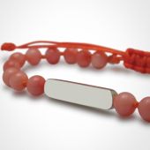 Bracelet Maracas perles (or blanc 750° et corail)