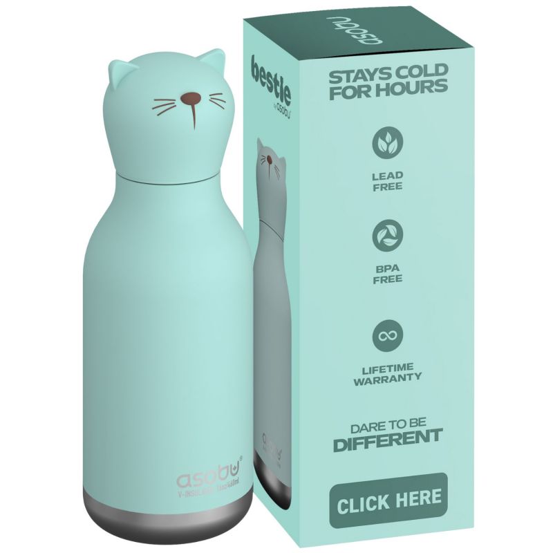 Gourde isotherme Bestie Chat (460 ml) Asobu Packaging 9