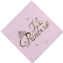 Lot de 16 serviettes en papier Jolie princesse  par Arty Fêtes Factory