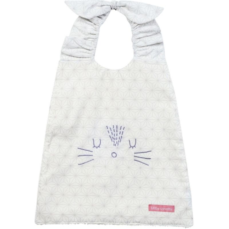 Bavoir élastiqué en coton bio Pompom Little Crevette