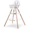 Kit de pieds longs pour chaise haute Evolu + repose-pieds en bois naturel blanc  par Childhome