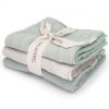 Lot de 3 lingettes Lullaby Mint (28 x 28 cm) Babyshower Produit 1