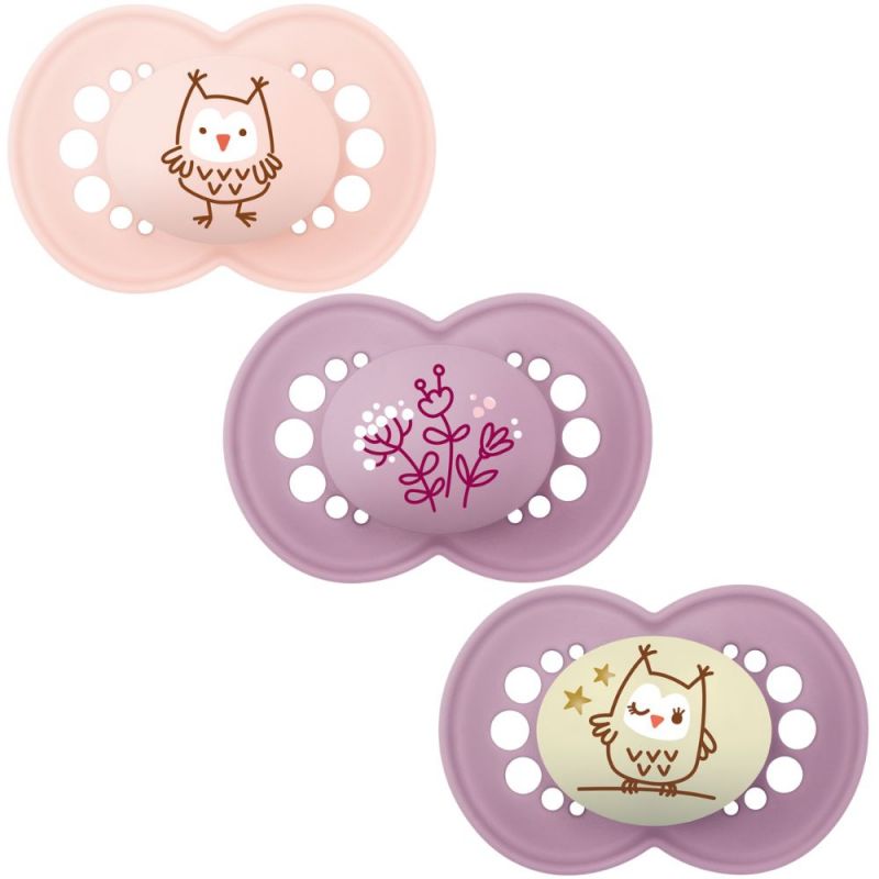 Lot de 3 sucettes anatomique Original fille (18 mois et +) MAM