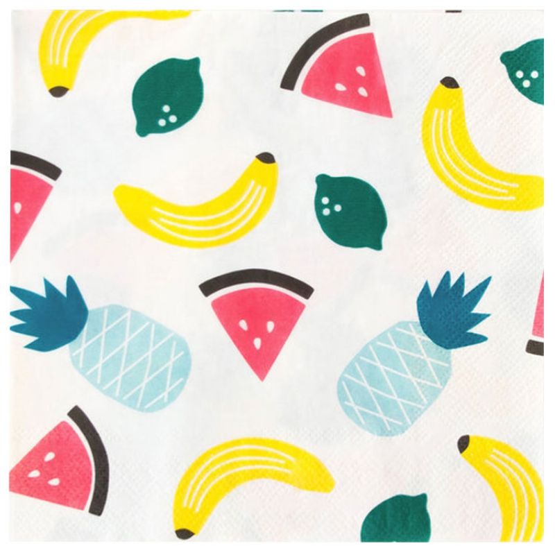 Lot de 20 serviettes en papier fruits Tutti Frutti My Little Day