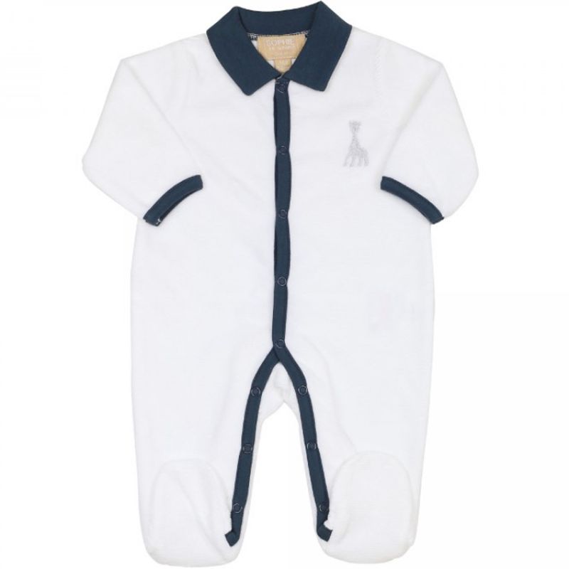 Pyjama en velours blanc Sophie la girafe (3 mois) Trois Kilos Sept Produit 1 grande taille