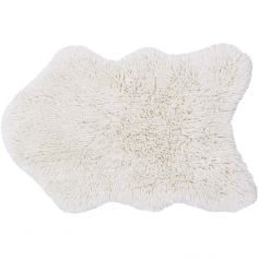 Tapis en laine Woolly Sheep blanc (110 x 75 cm) - Lorena Canals