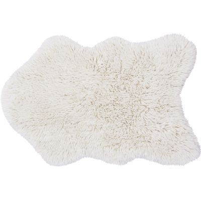 Tapis en laine Woolly Sheep blanc (110 x 75 cm)