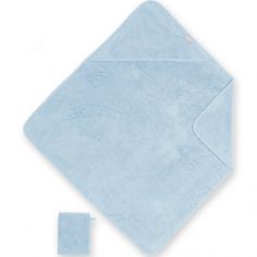 Cape de bain + gant bleu breeze (75 x 75 cm)