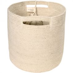 Panier de rangement Leaf en coton naturel (30 x 30 cm)