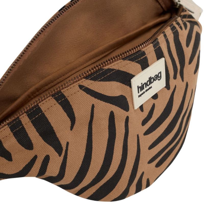 Sac banane Olivia Zèbre Cannelle Hindbag Produit ouvert 4