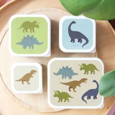 Lot de 4 boîtes à goûter Dinosaure