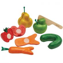 Fruits et légumes moches en hévéa  par Plan Toys