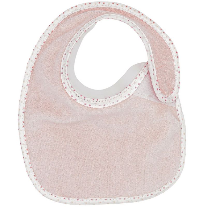 Bavoir à velcro Bib'up rose Trois Kilos Sept