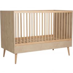Lit bébé à barreaux Cocoon Natural Oak (120 x 60 cm) - Quax