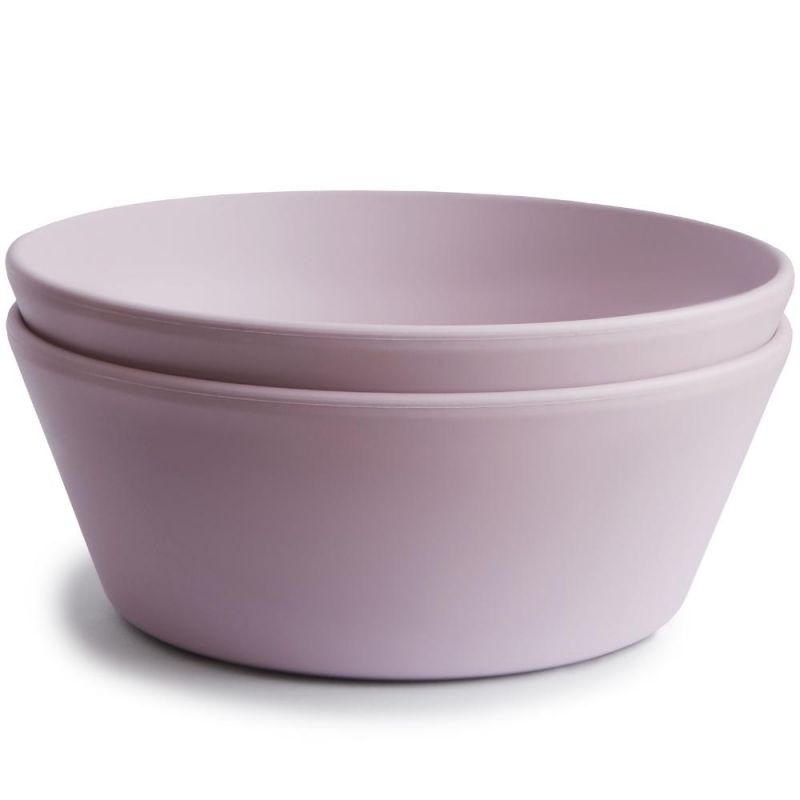 Lot de 2 bols ronds Soft lilac Mushie