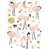 Stickers A3 flamants roses Flamingo by Lucie Bellion (29,7 x 42 cm) - Lilipinso