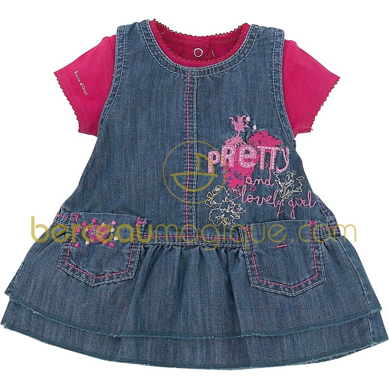 Ensemble robe et T-shirt Bouquet d'été (3 mois au 24 mois) Sucre d'orge