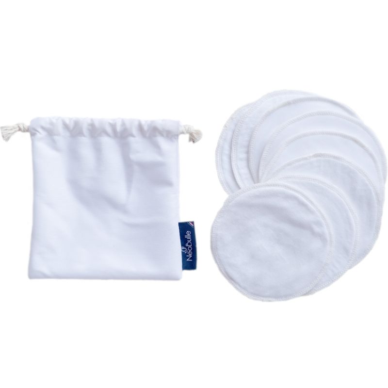 Lot de 8 coussinets d'allaitement lavables + pochon NéoBulle