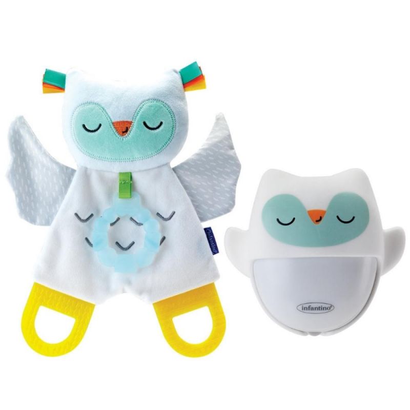 Coffret veilleuse et doudou Chouette Infantino