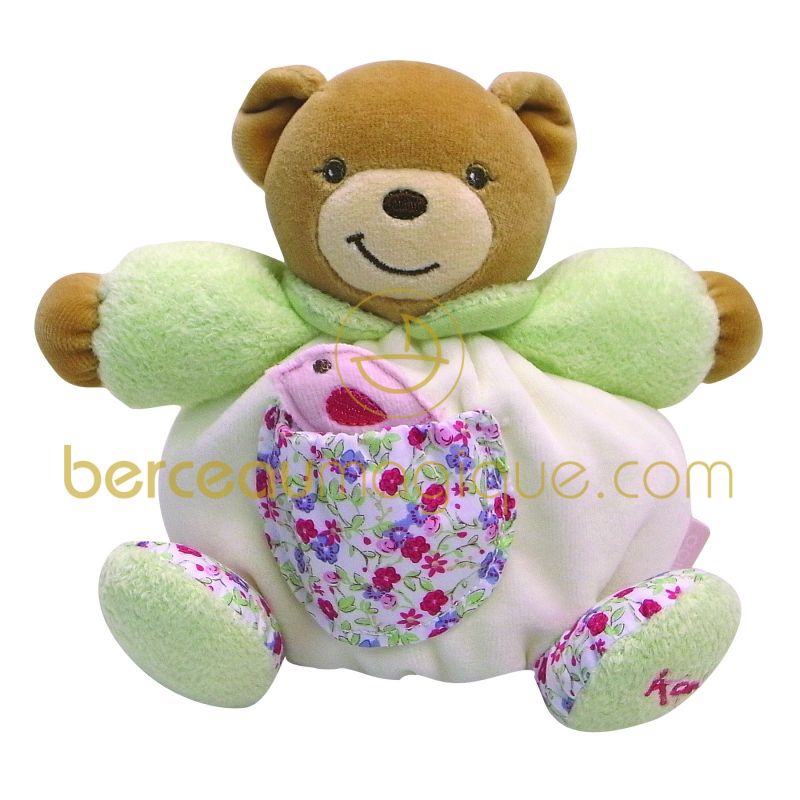 P'tit ours vert oiseau Liberty (18 cm) Kaloo