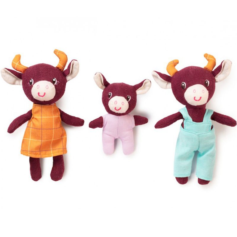 Mini peluches la famille de Rosalie la vache (10-16 cm) Lilliputiens Produit 3