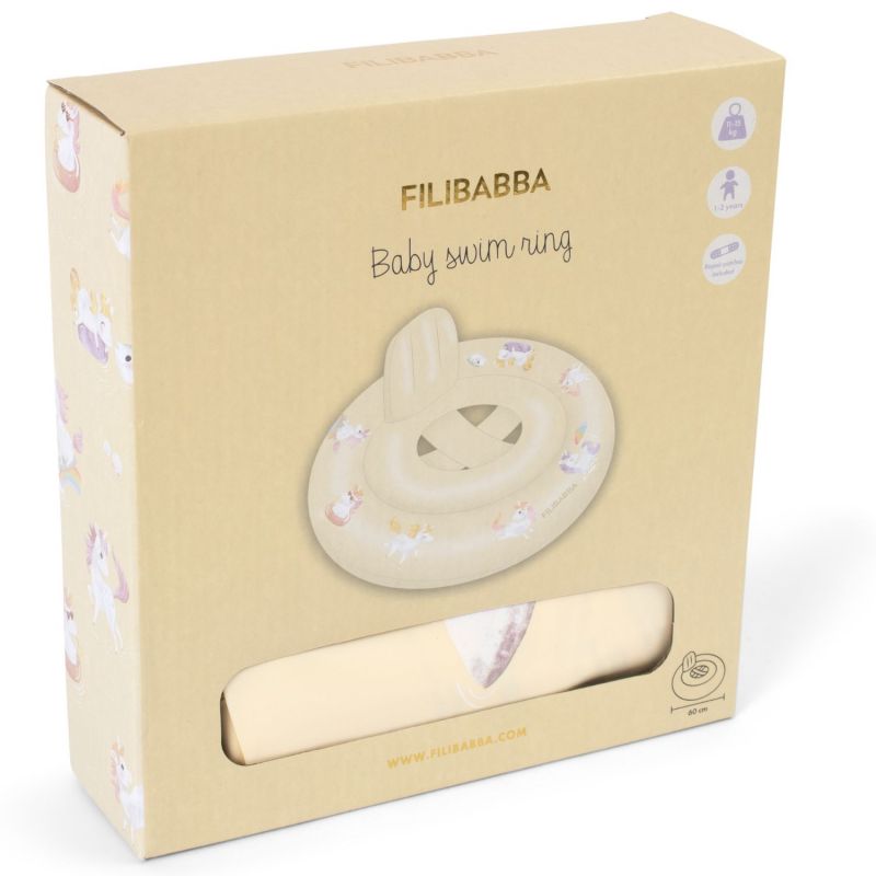 Bouée bébé Alfie La plage des licornes (60 cm) Filibabba Packaging 4
