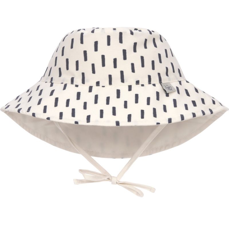 Chapeau anti-UV réversible Petits traits écru-gris (3-6 mois) Lässig