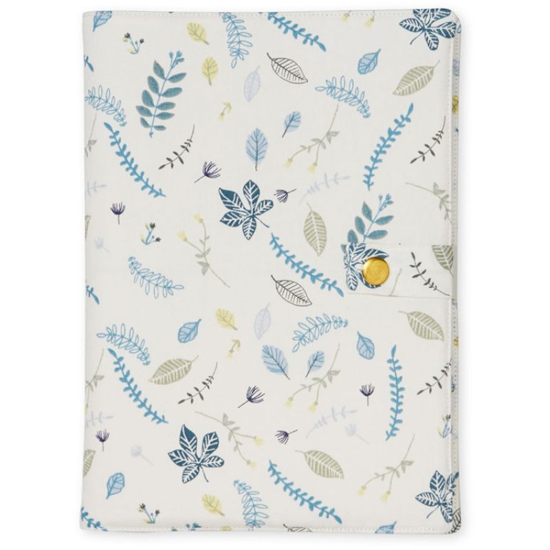 Protège carnet de santé Pressed Leaves bleu Cam Cam Copenhagen