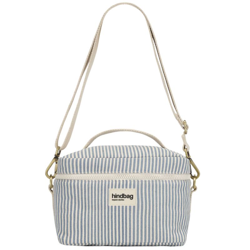 Lunch bag isotherme Igor Rayures Fines Bleu Hindbag Produit 2