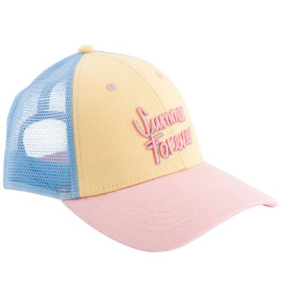 Casquette adulte trucker Summer Forever rose, jaune, bleu (tour de tête 56-61 cm)