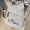 Sac à dos bébé My first bag canvas gris (24 cm)  par Childhome