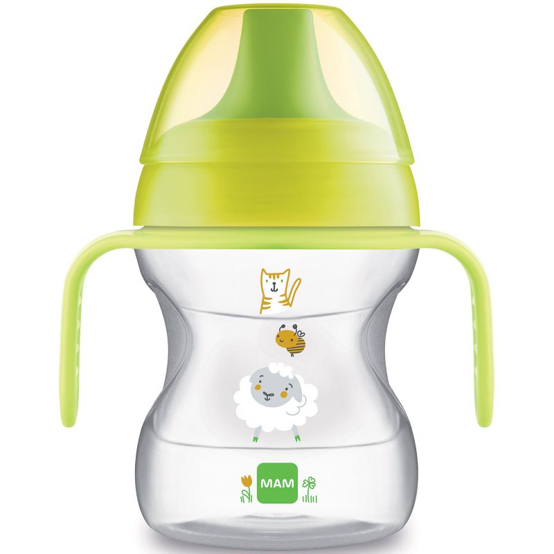 Tasse d'apprentissage avec anses mouton vert (190 ml) MAM