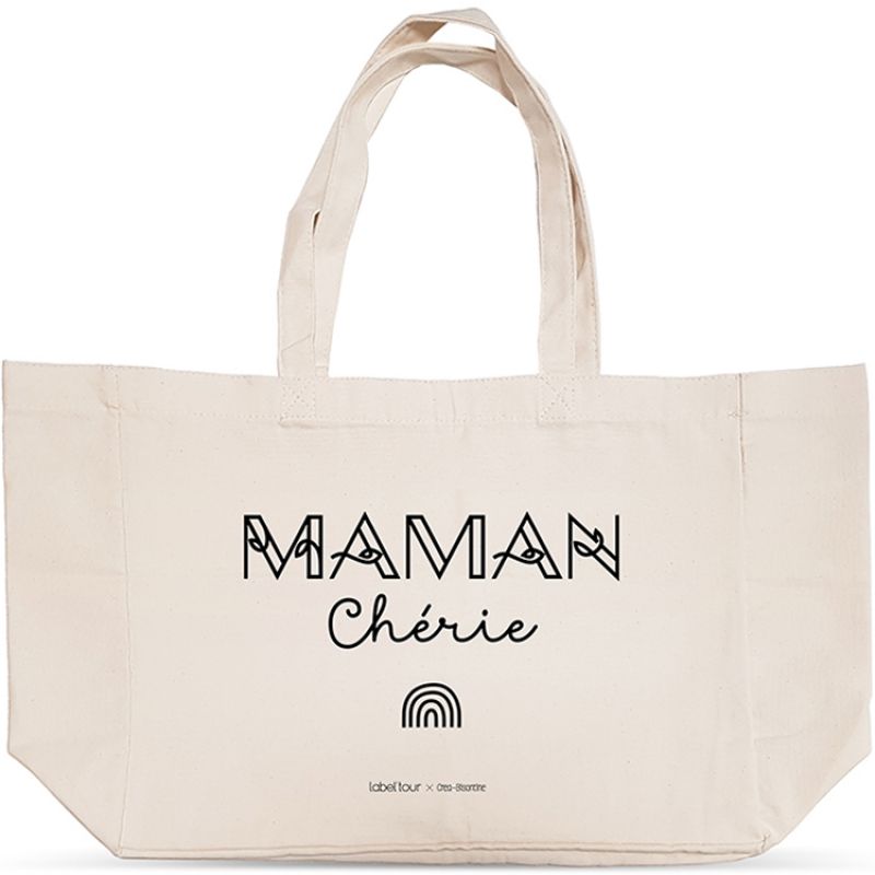 Sac cabas en coton Maman chérie Créa Bisontine