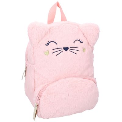 Sac à dos enfant The Adorables Chat fausse fourrure rose (27 cm)