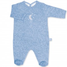 Pyjama léger terry Bmini bleue à points jerry (3-6 mois : 60 à 67 cm)  par Bemini