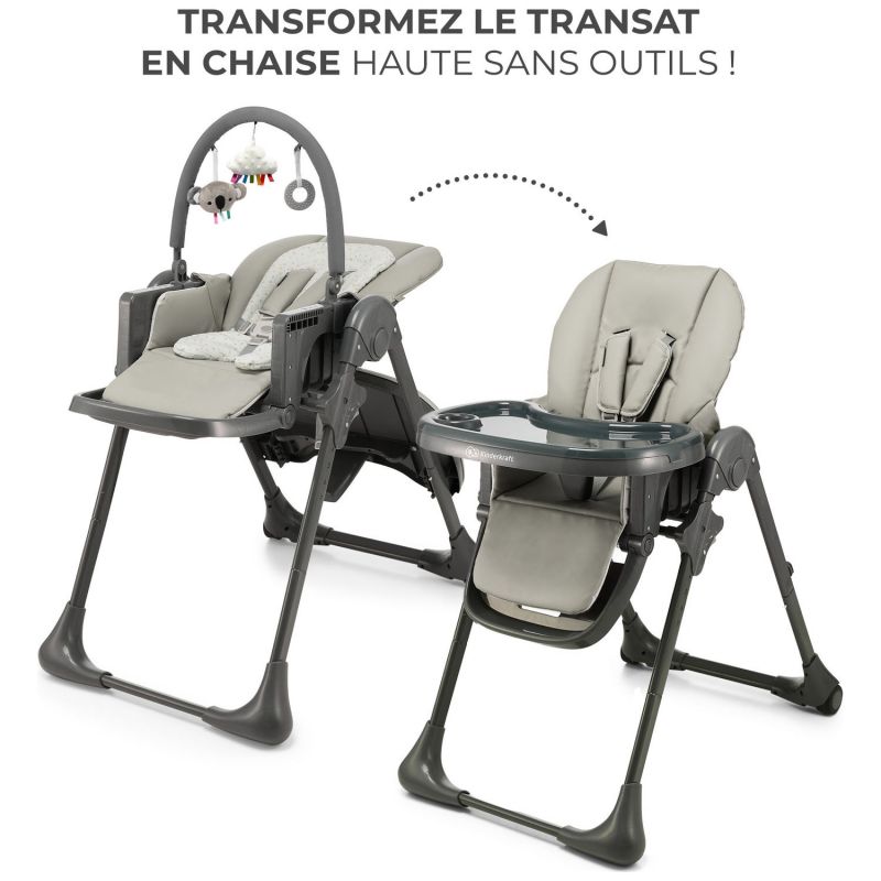 Chaise haute 2 en 1 Tummie Grey - Reconditionné Kinderkraft Produit 7