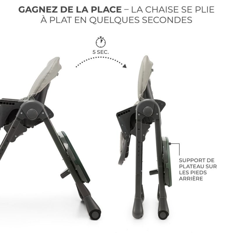 Chaise haute 2 en 1 Tummie Grey - Reconditionné Kinderkraft Produit 8
