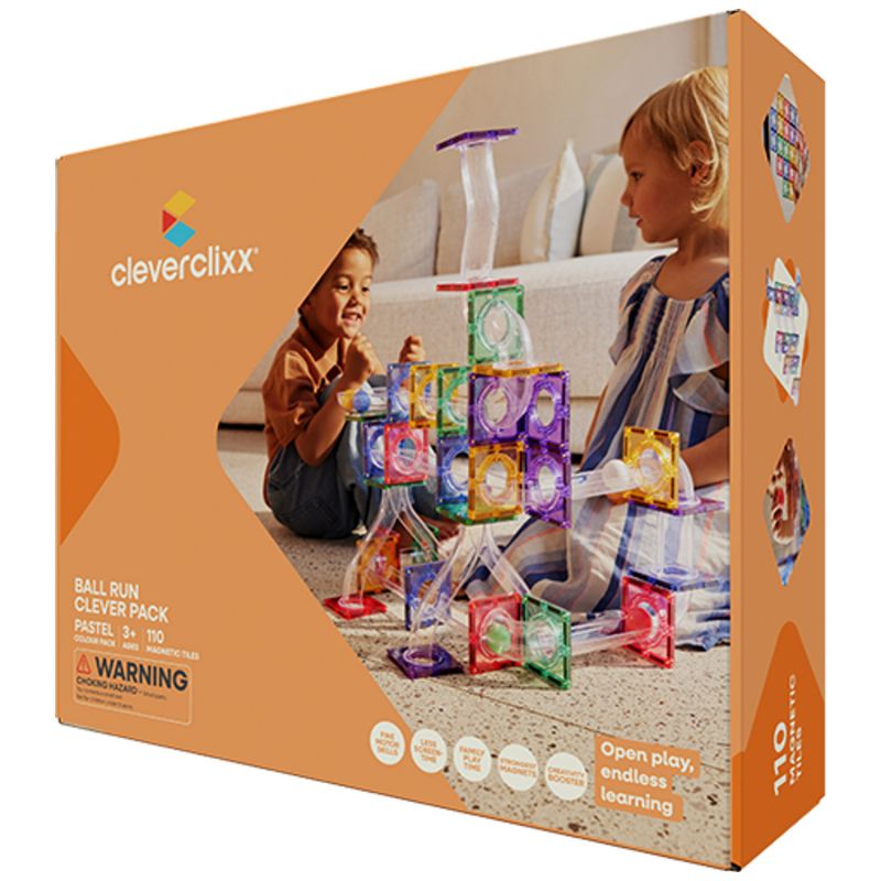 Circuit de billes magnétique Clever Pastel (110 pièces) Cleverclixx Packaging 1