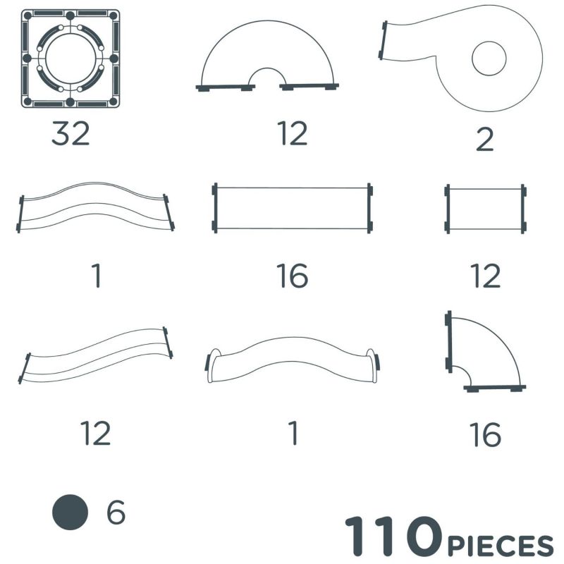 Circuit de billes magnétique Clever Pastel (110 pièces) Cleverclixx Produit 9