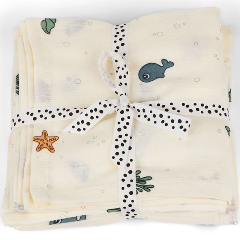 Lot de 2 maxi langes Sea friends Done by Deer