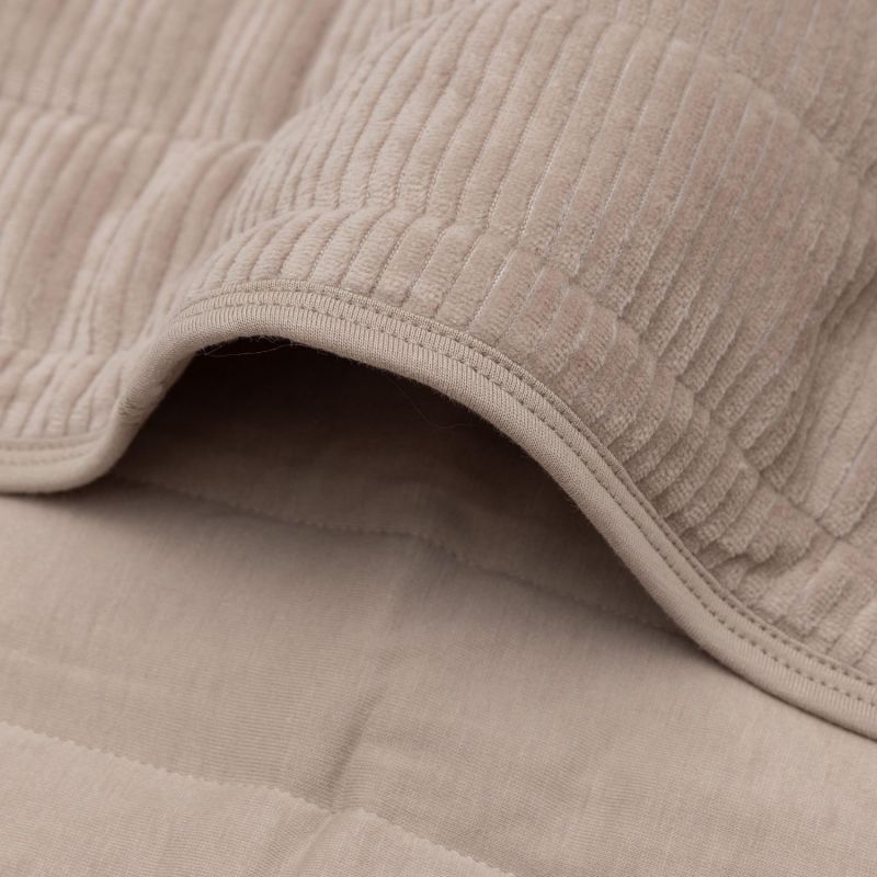 Couverture en jersey Velvet Rib Milky Coffee (75 x 100 cm) Jollein Produit 6
