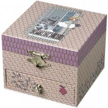 Boîte à musique Cube Fille aux Moutons Volants  par Trousselier