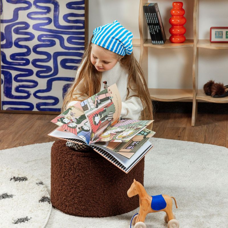 Pouf Warm Hazel molletonné Wigiwama Ambiance 2