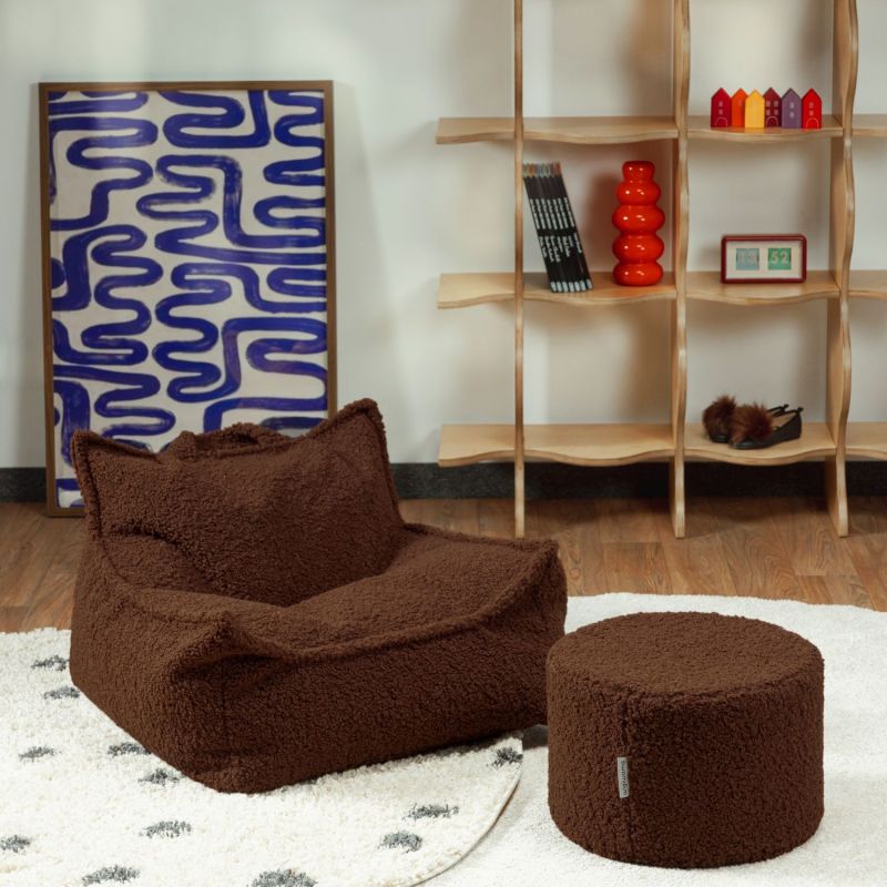 Pouf Warm Hazel molletonné Wigiwama Ambiance 6