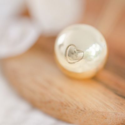 bola de grossesse cœur à cœur chaîne (or jaune 18 carats)