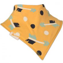 Bavoir bandana Flèches et pois jaune  par Funky Giraffe