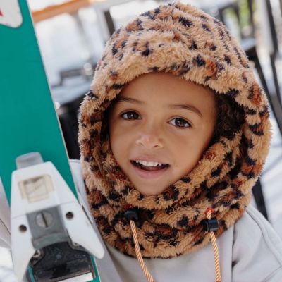 Cagoule polaire Warmy Léopard (2-5 ans)